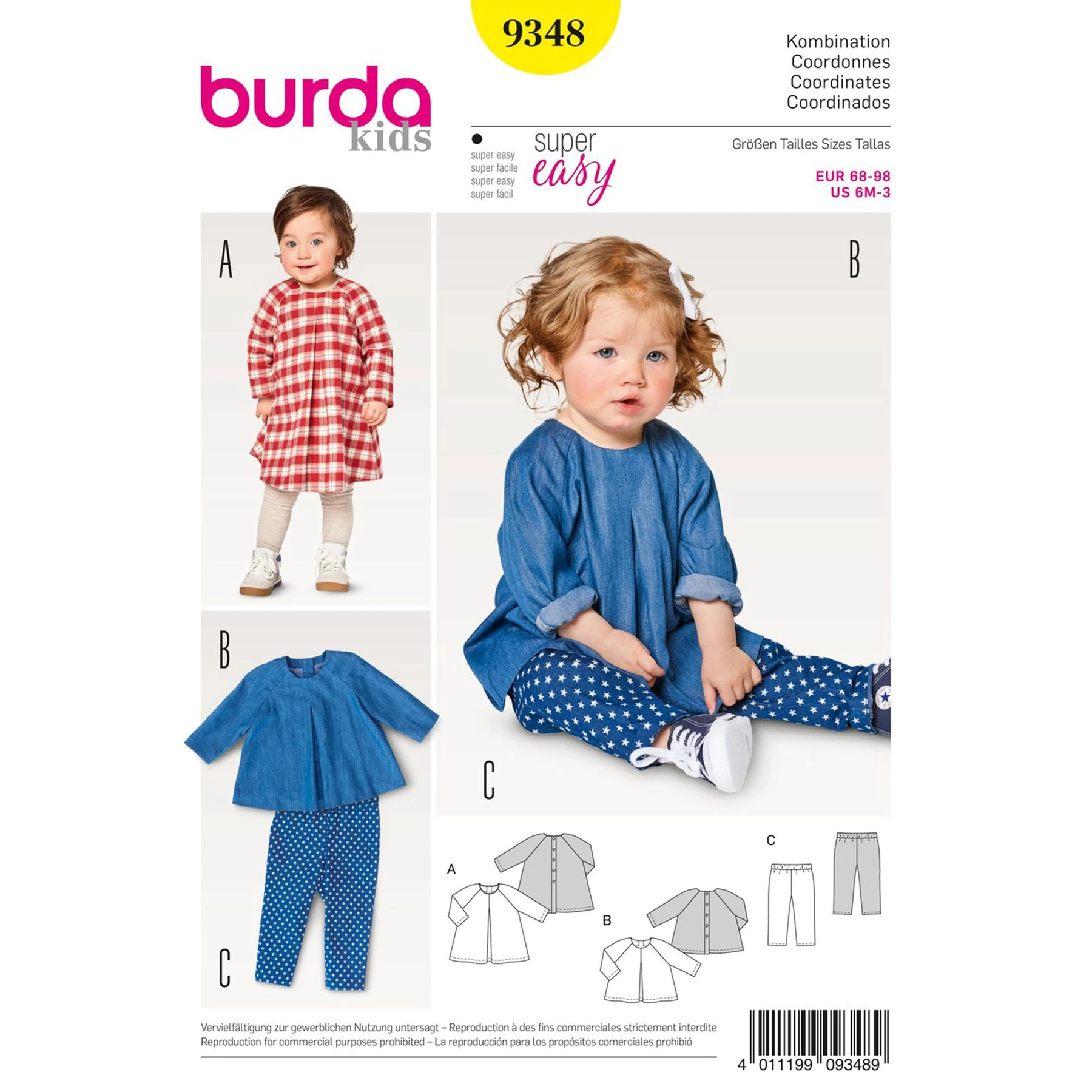 Burda Style Sewing Pattern Babies' Loose Dress 18 Burda Style Sewing Pattern Babies' Loose Dress