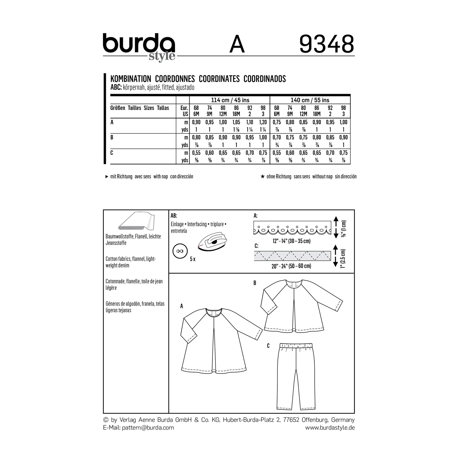 Burda Style Sewing Pattern Babies' Loose Dress 6 Burda Style Sewing Pattern Babies' Loose Dress