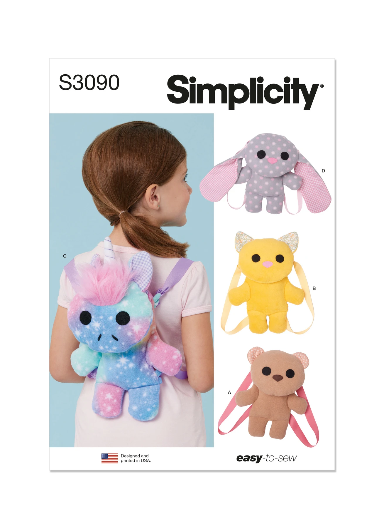 Simplicity Sewing Pattern Animal Mini Backpacks (PDF) 1 Simplicity Sewing Pattern Animal Mini Backpacks (PDF)