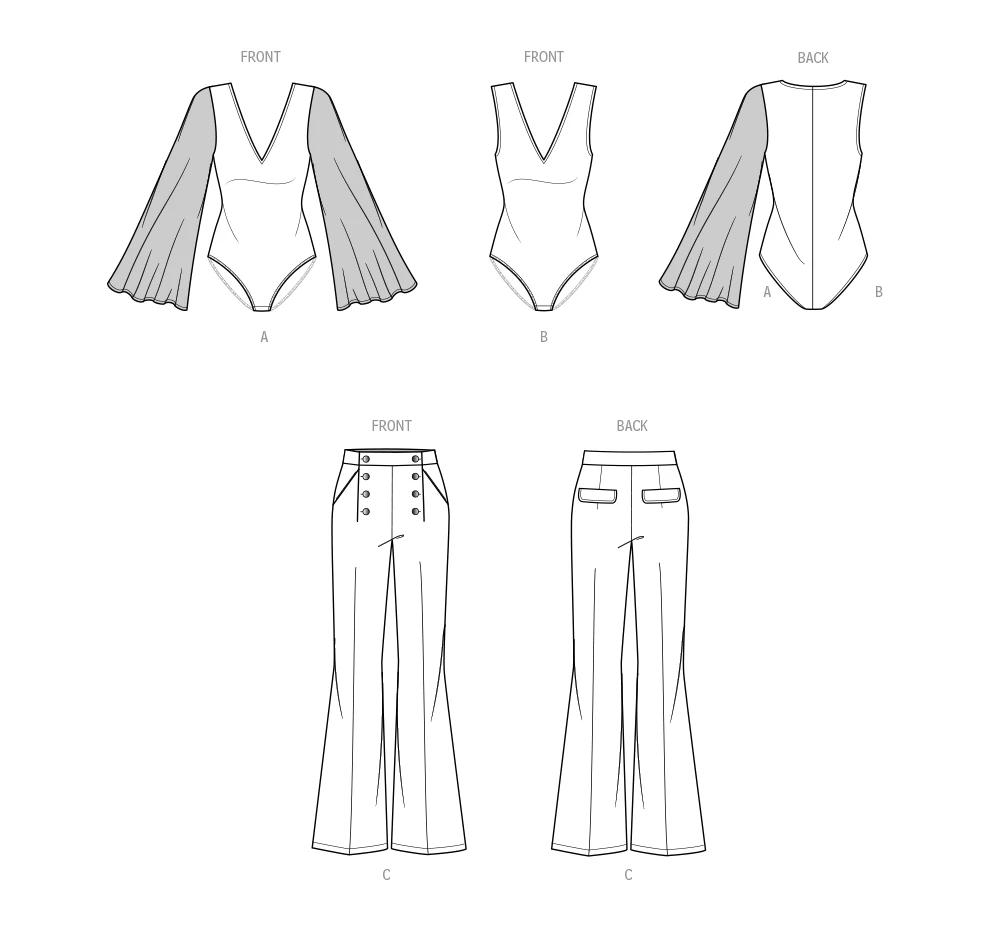 Know Me Sewing Pattern Misses Bodysuits and Pants (PDF) 8 Know Me Sewing Pattern Misses Bodysuits and Pants (PDF)