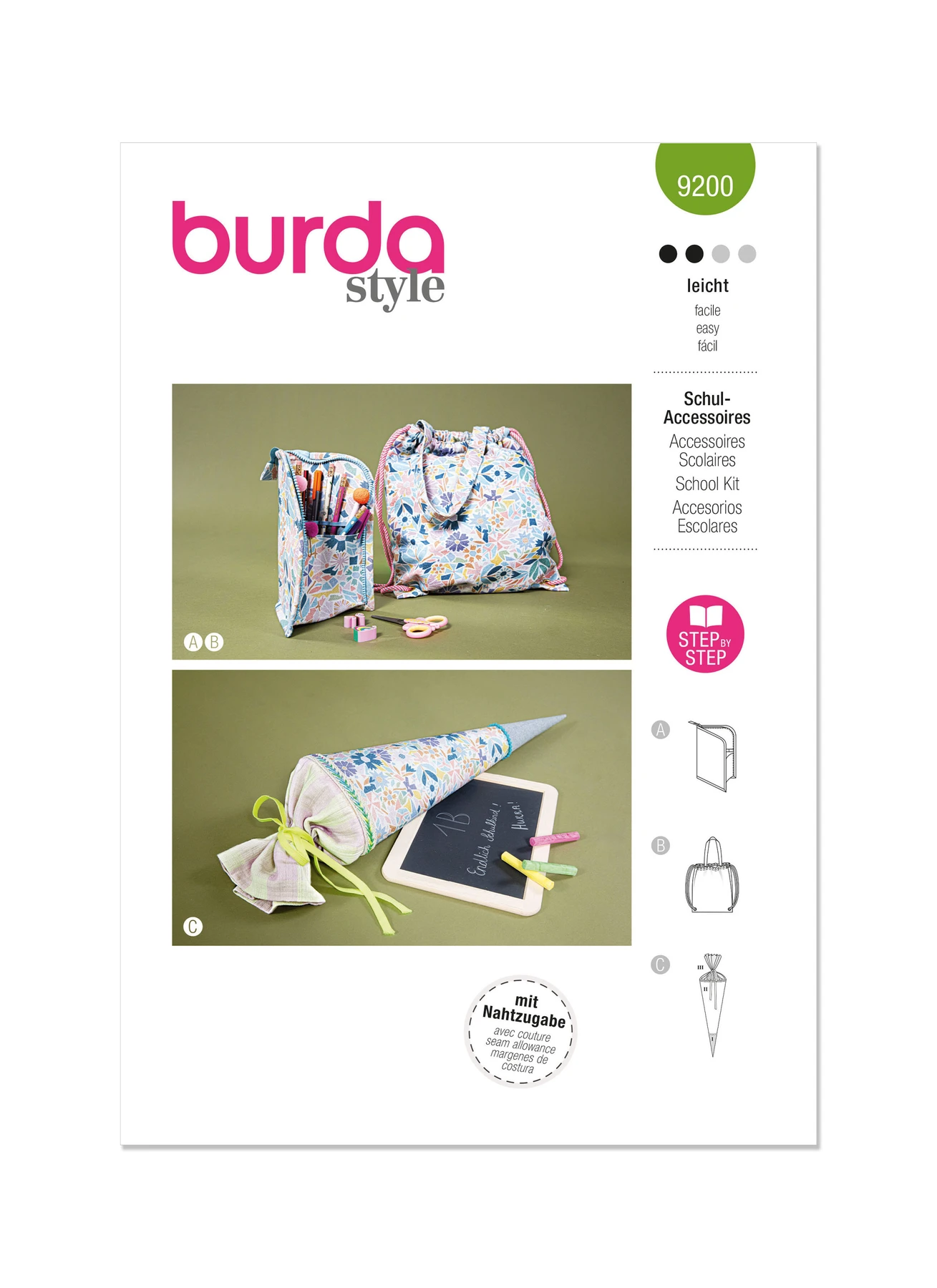 Burda Style Sewing Pattern 9200 Accessories 1 Burda Style Sewing Pattern 9200 Accessories