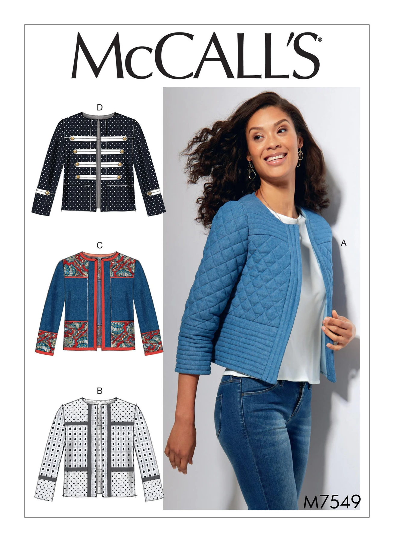 McCall's Sewing Pattern Misses' Open-Front, Banded Jackets with Yokes (PDF) 1 McCall's Sewing Pattern Misses' Open-Front, Banded Jackets with Yokes (PDF)