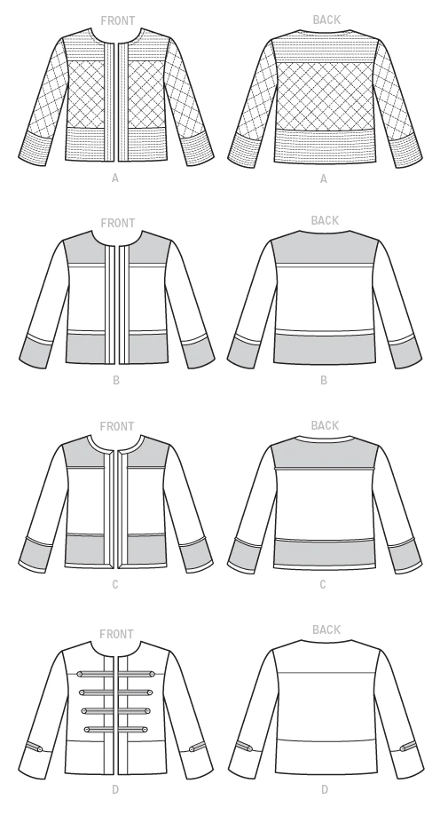 McCall's Sewing Pattern Misses' Open-Front, Banded Jackets with Yokes (PDF) 8 McCall's Sewing Pattern Misses' Open-Front, Banded Jackets with Yokes (PDF)