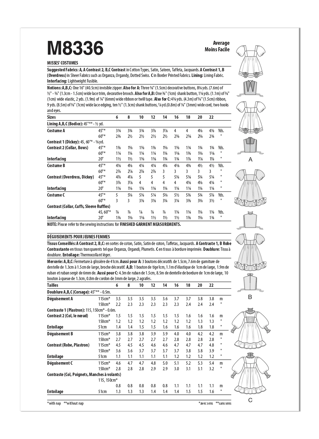 McCall's Sewing Pattern Misses' Costumes 5 McCall's Sewing Pattern Misses' Costumes