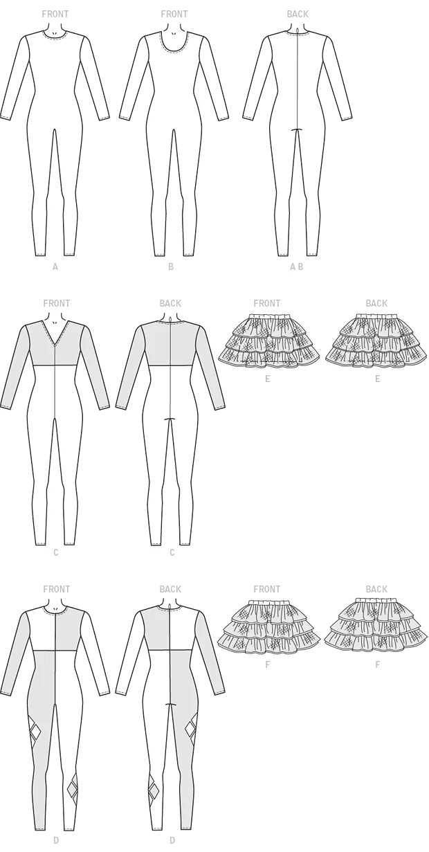 McCall's Sewing Pattern Bodysuits and Ruffled Skirts (PDF) 10 McCall's Sewing Pattern Bodysuits and Ruffled Skirts (PDF)