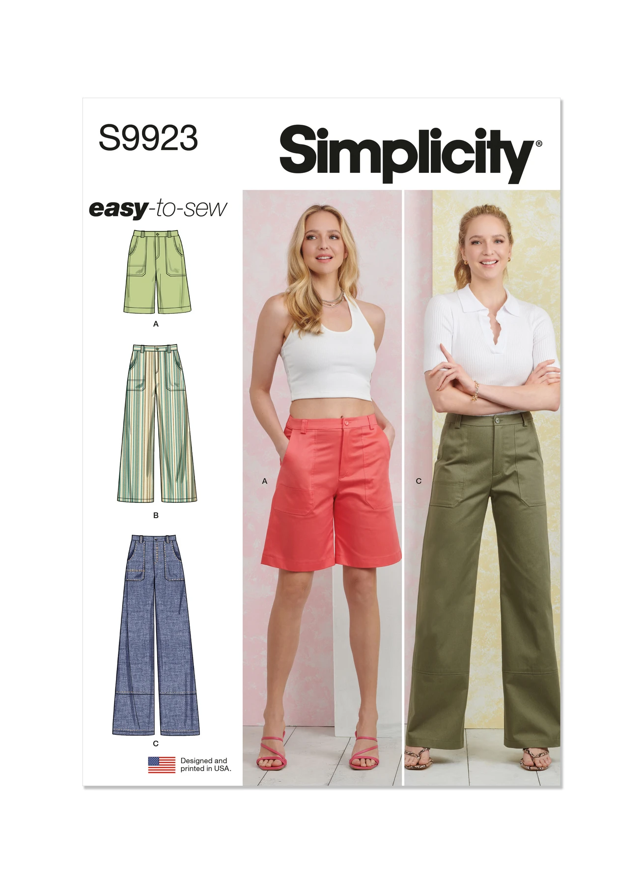 Simplicity Sewing Pattern Misses' Pants in Two Lengths and Shorts (PDF) 1 Simplicity Sewing Pattern Misses' Pants in Two Lengths and Shorts (PDF)