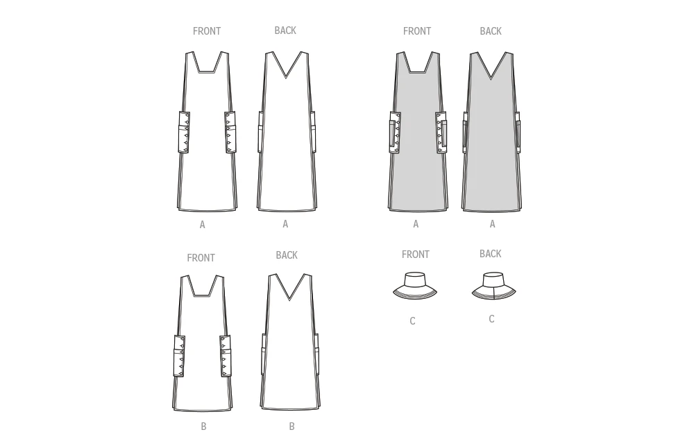 Simplicity Sewing Pattern Misses' Reversible Cobbler Apron and Hat in Three Sizes S, M and L 9 Simplicity Sewing Pattern Misses' Reversible Cobbler Apron and Hat in Three Sizes S, M and L