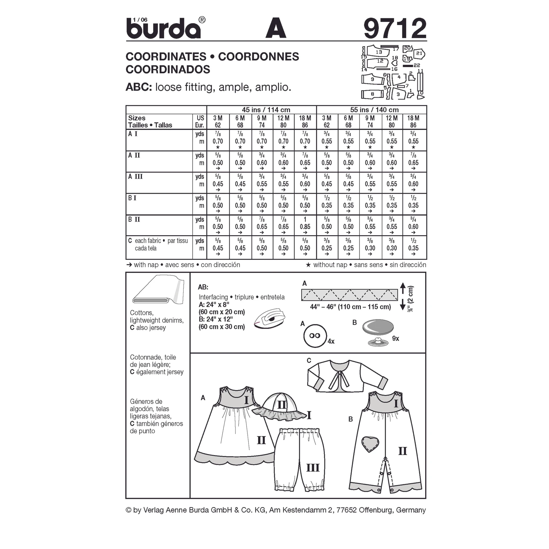 Burda Style Sewing Pattern Coordinates