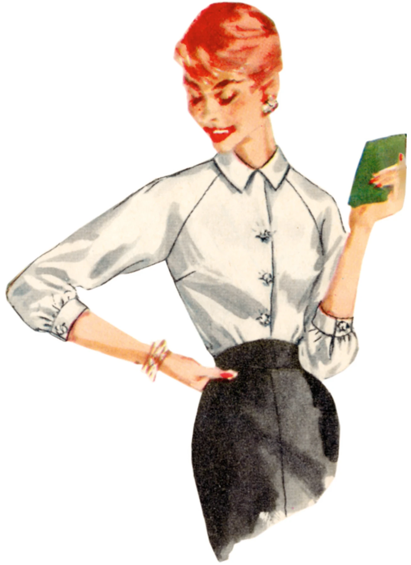 Simplicity Sewing Pattern 1950s Misses' Blouses (PDF) 2 Simplicity Sewing Pattern 1950s Misses' Blouses (PDF)