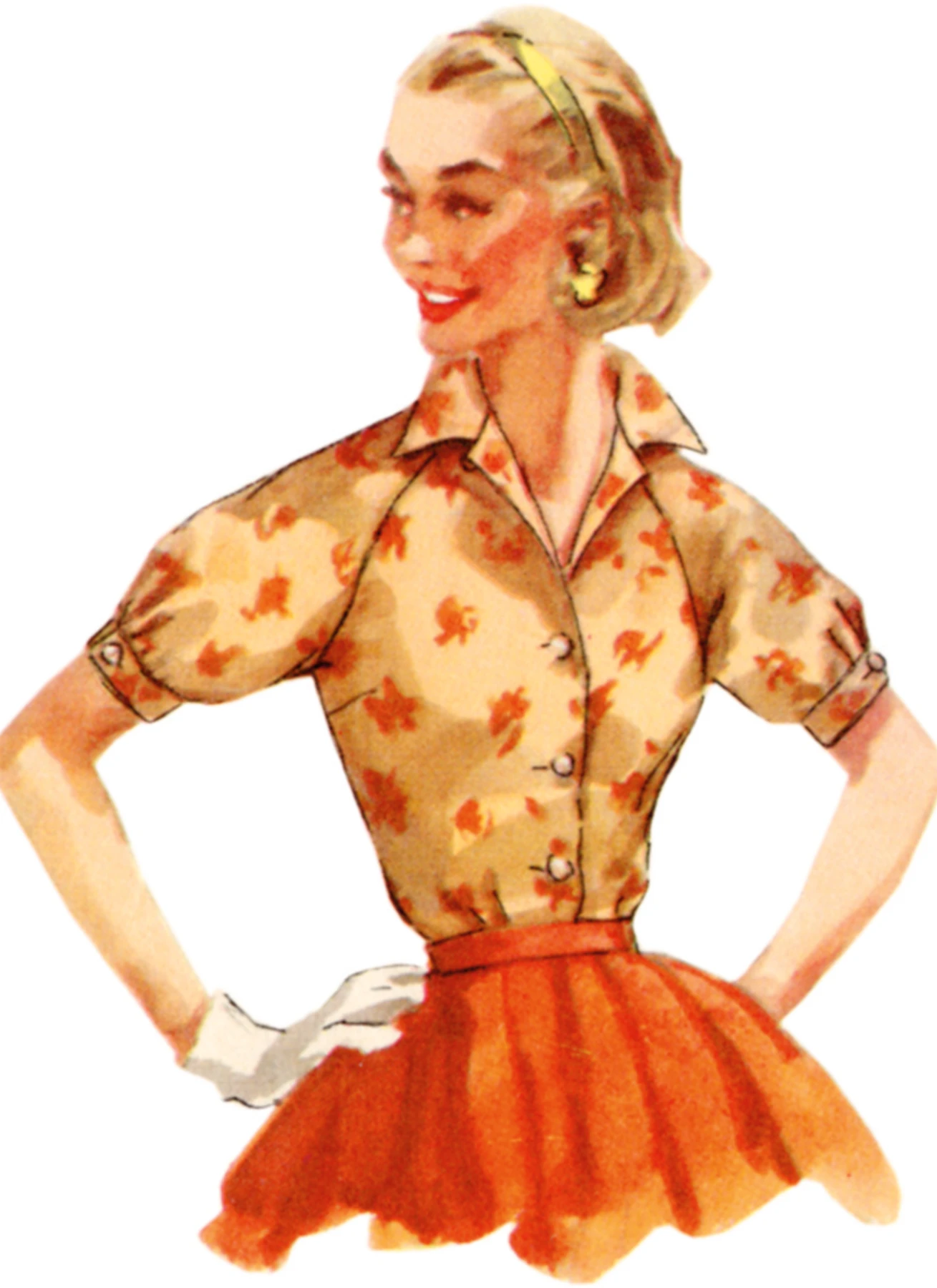 Simplicity Sewing Pattern 1950s Misses' Blouses (PDF) 3 Simplicity Sewing Pattern 1950s Misses' Blouses (PDF)