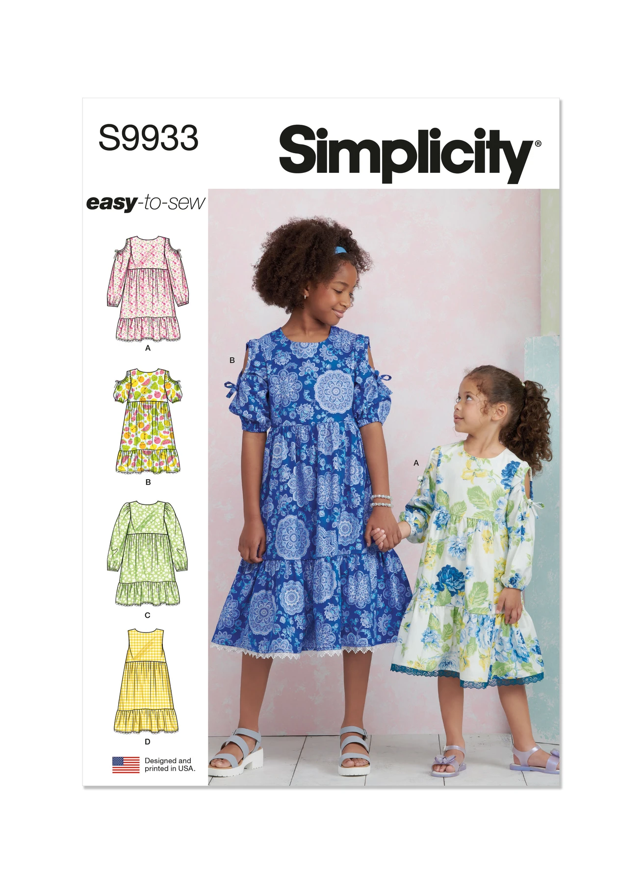 Simplicity Sewing Pattern Children's and Girls' Dress with Sleeve Variations 1 Simplicity Sewing Pattern Children's and Girls' Dress with Sleeve Variations