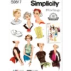 Simplicity Sewing Pattern 1950s Misses' Neckwear, Headband, Dickey and Sash-Belt