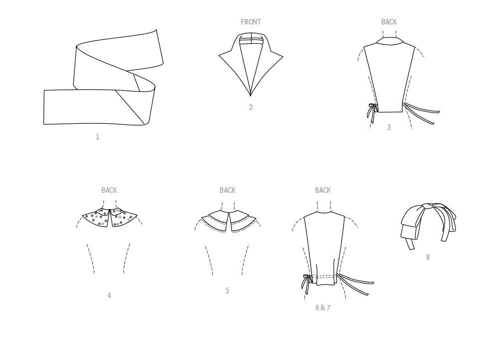 Simplicity Sewing Pattern 1950s Misses' Neckwear, Headband, Dickey and Sash-Belt 12 Simplicity Sewing Pattern 1950s Misses' Neckwear, Headband, Dickey and Sash-Belt