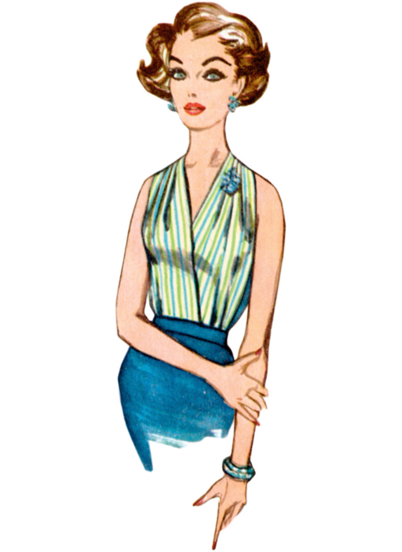 Simplicity Sewing Pattern 1950s Misses' Neckwear, Headband, Dickey and Sash-Belt 8 Simplicity Sewing Pattern 1950s Misses' Neckwear, Headband, Dickey and Sash-Belt