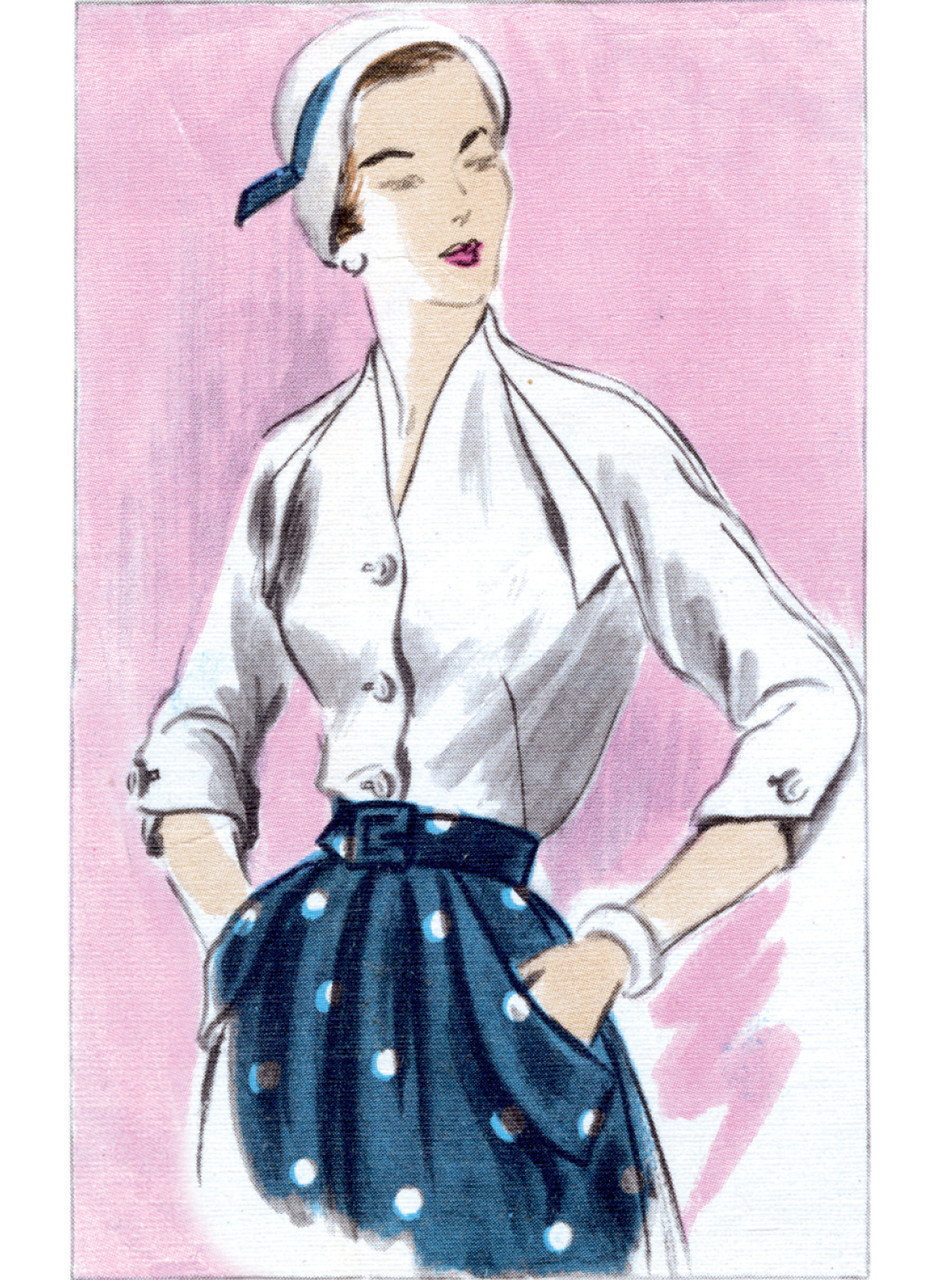 Vogue Patterns 1940s Misses' Blouse, Skirt and Belt (PDF) 3 Vogue Patterns 1940s Misses' Blouse, Skirt and Belt (PDF)