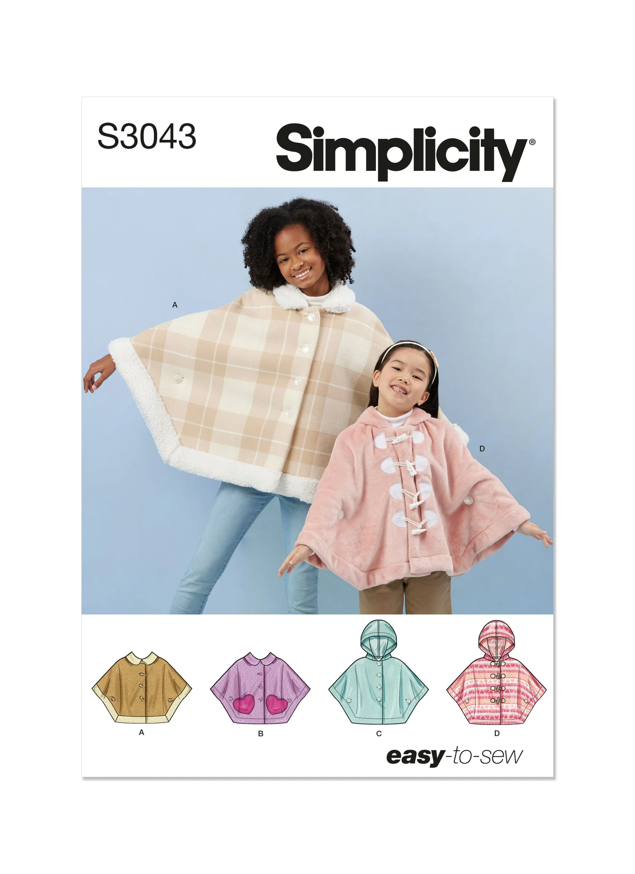 Simplicity Sewing Pattern Children's and Girls' Ponchos 1 Simplicity Sewing Pattern Children's and Girls' Ponchos