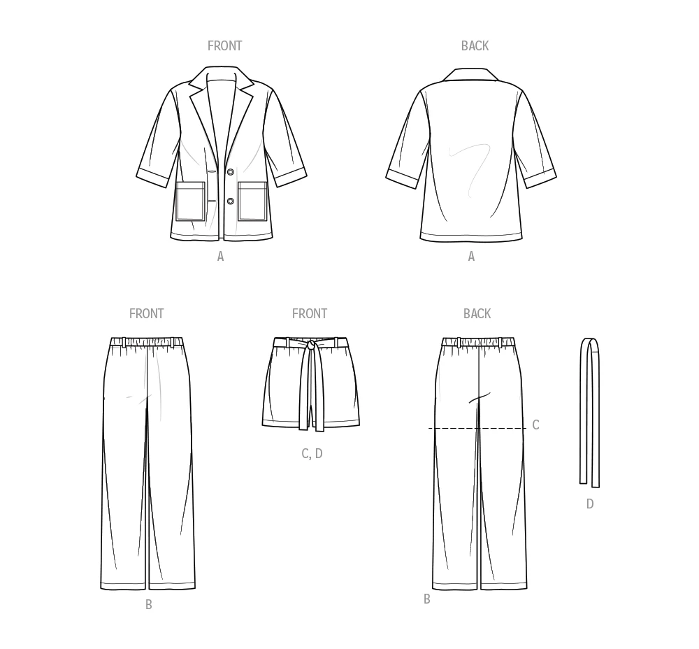 Simplicity Sewing Pattern Children's and Girls' Jacket, Pants and Shorts for American Sewing Guild 12 Simplicity Sewing Pattern Children's and Girls' Jacket, Pants and Shorts for American Sewing Guild