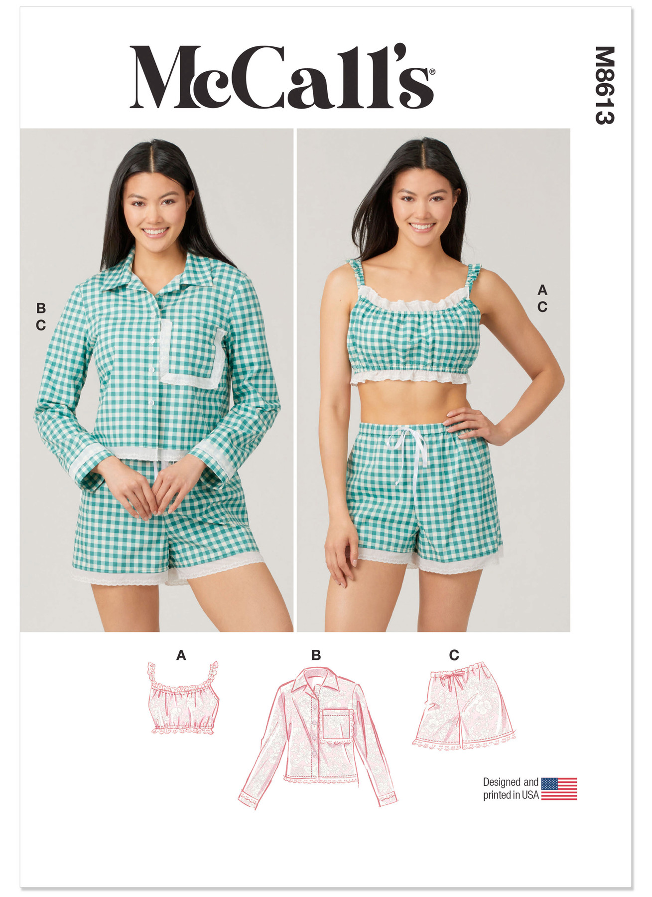McCall's Sewing Pattern Misses' Bralette, Shirt and Shorts 1 McCall's Sewing Pattern Misses' Bralette, Shirt and Shorts