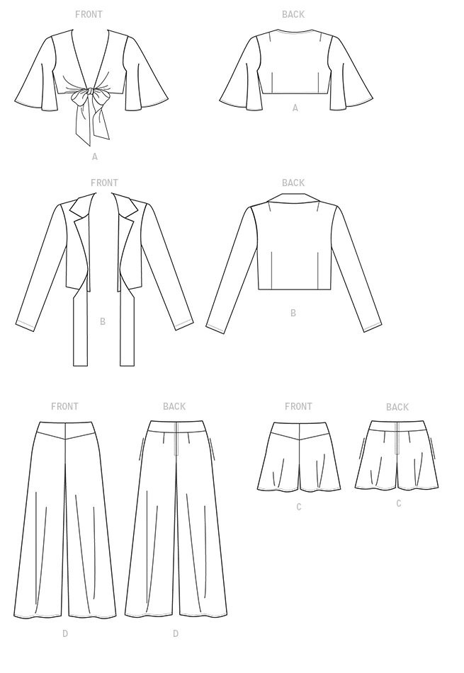 Vogue Patterns Misses' Top, Shorts and Pants 6 Vogue Patterns Misses' Top, Shorts and Pants