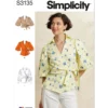 Simplicity Sewing Pattern Misses' Wrap Top with Sleeve Variations 15 Simplicity Sewing Pattern Misses' Wrap Top with Sleeve Variations