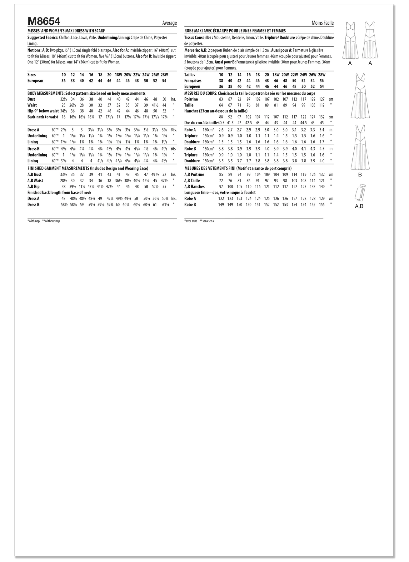 McCall's Sewing Pattern Misses' and Women's Maxi Dress with Scarf 6 McCall's Sewing Pattern Misses' and Women's Maxi Dress with Scarf