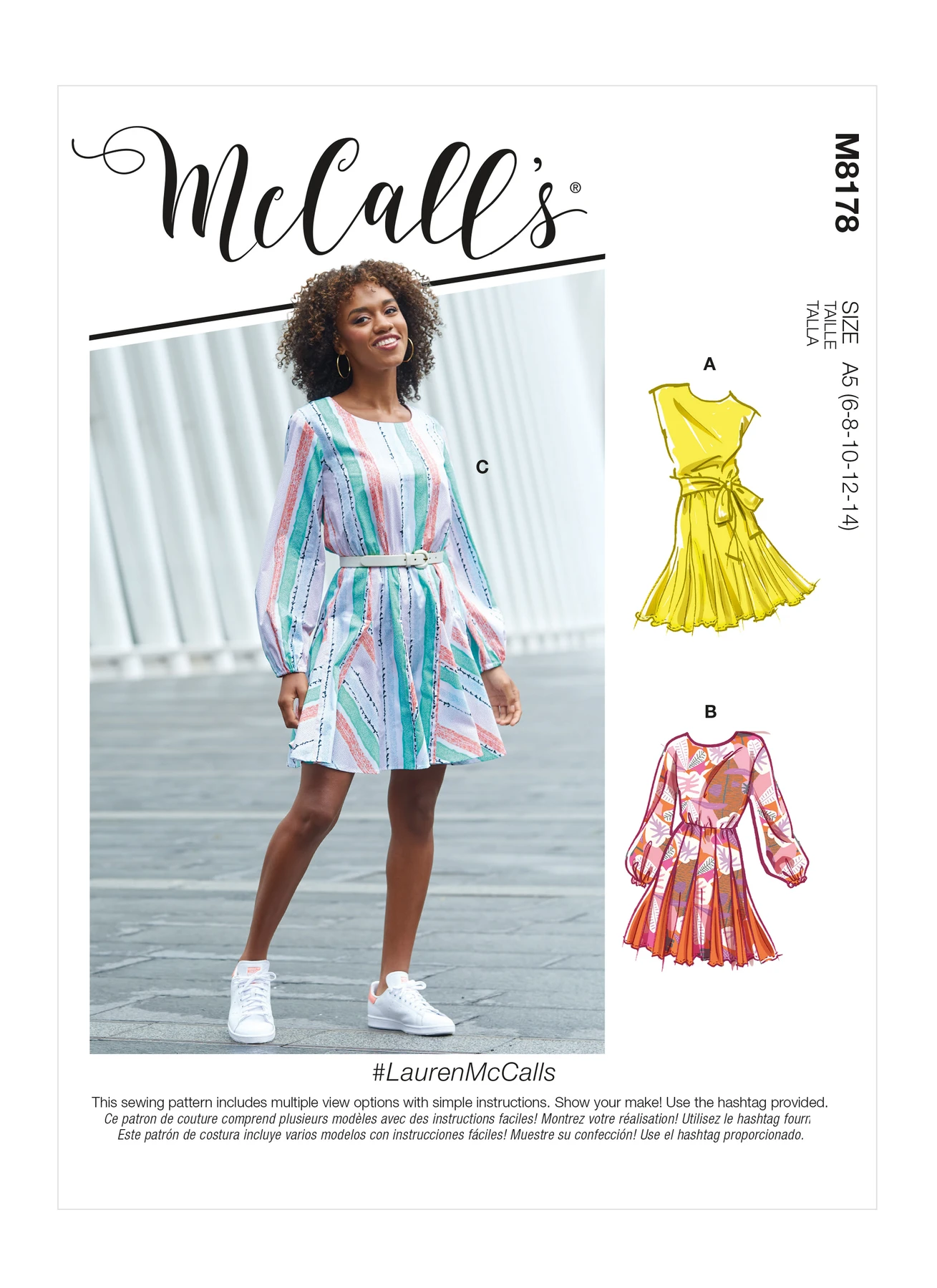 McCall's Sewing Pattern Misses' Dresses & Belt (PDF) 1 McCall's Sewing Pattern Misses' Dresses & Belt (PDF)