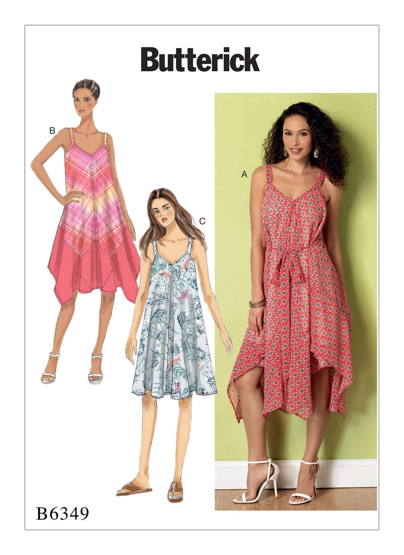 Butterick Sewing Pattern Misses' Handkerchief or Straight-Hem Dresses with V-Neck (PDF) 1 Butterick Sewing Pattern Misses' Handkerchief or Straight-Hem Dresses with V-Neck (PDF)