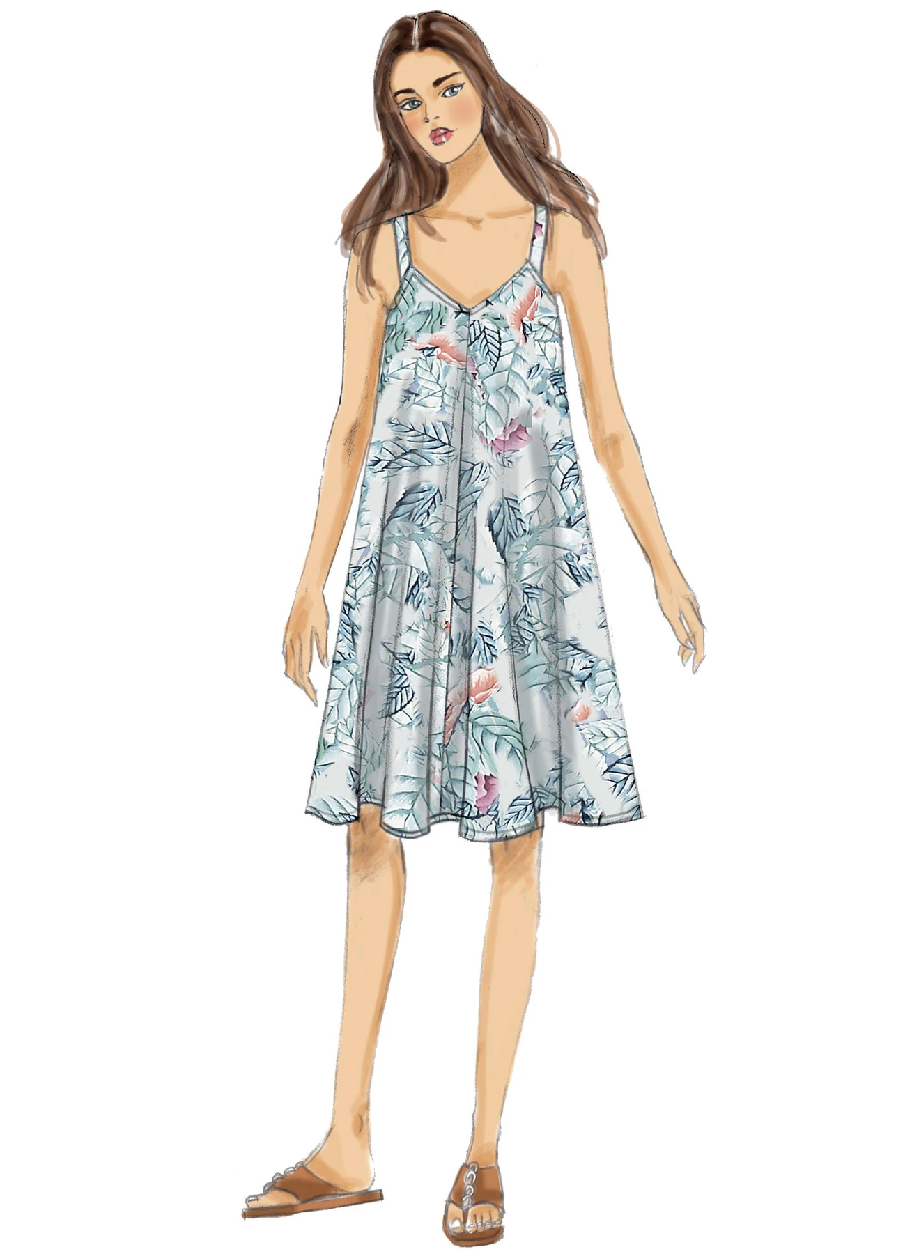 Butterick Sewing Pattern Misses' Handkerchief or Straight-Hem Dresses with V-Neck (PDF) 4 Butterick Sewing Pattern Misses' Handkerchief or Straight-Hem Dresses with V-Neck (PDF)