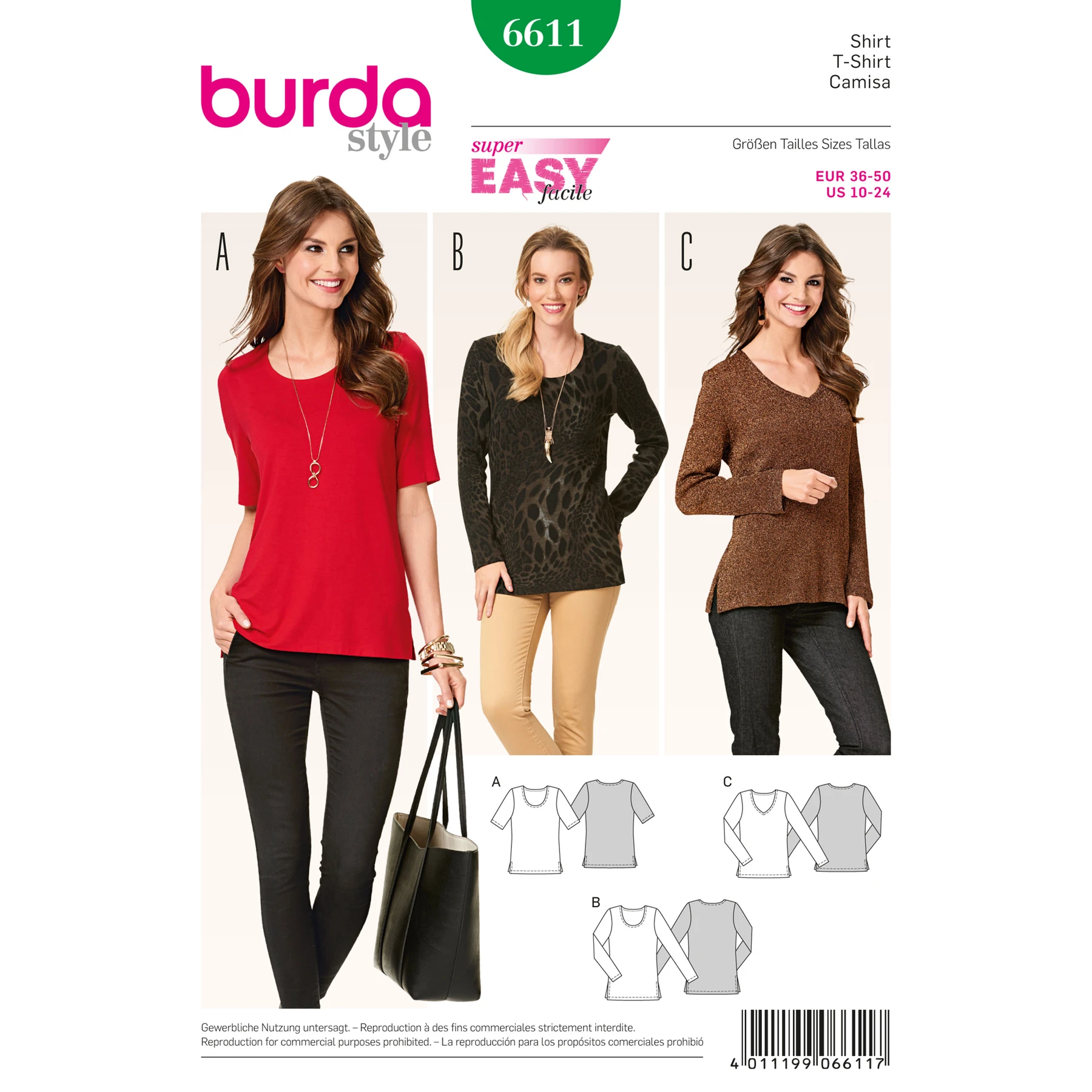Burda Style Sewing Pattern Shirt