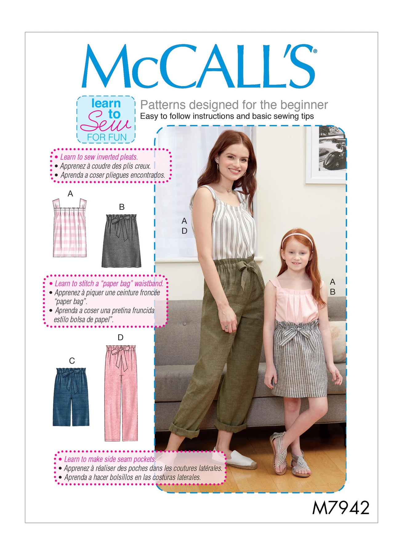 McCall's Sewing Pattern Misses', Children's and Girls' Top, Skirt, Shorts and Pants (PDF) 1 McCall's Sewing Pattern Misses', Children's and Girls' Top, Skirt, Shorts and Pants (PDF)