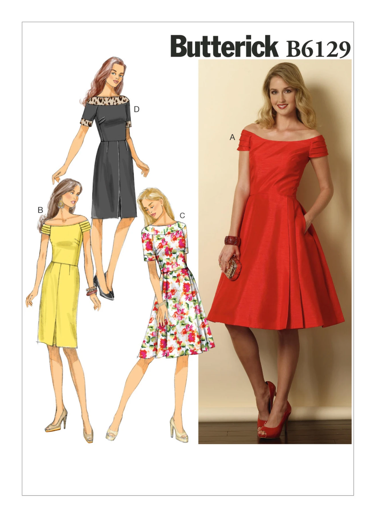 Butterick Sewing Pattern Misses'/Misses' Petite Off-the-Shoulder or Yoke Dresses 1 Butterick Sewing Pattern Misses'/Misses' Petite Off-the-Shoulder or Yoke Dresses