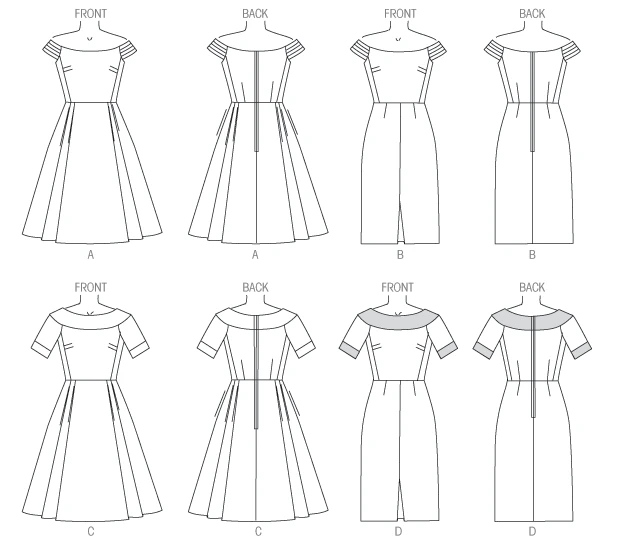 Butterick Sewing Pattern Misses'/Misses' Petite Off-the-Shoulder or Yoke Dresses 7 Butterick Sewing Pattern Misses'/Misses' Petite Off-the-Shoulder or Yoke Dresses