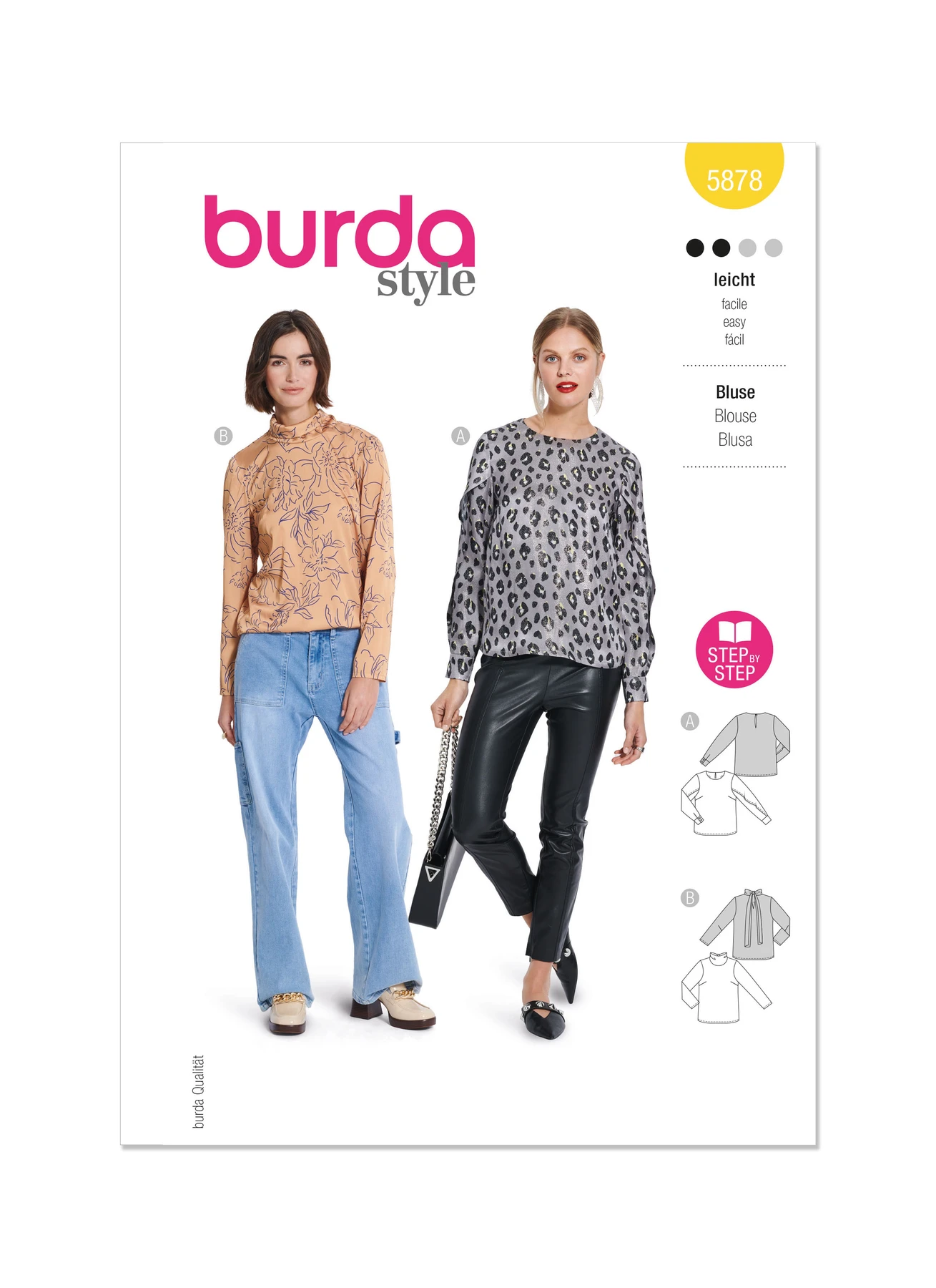 Burda Style Sewing Pattern 5878 Misses' Blouse (PDF) 1 Burda Style Sewing Pattern 5878 Misses' Blouse (PDF)