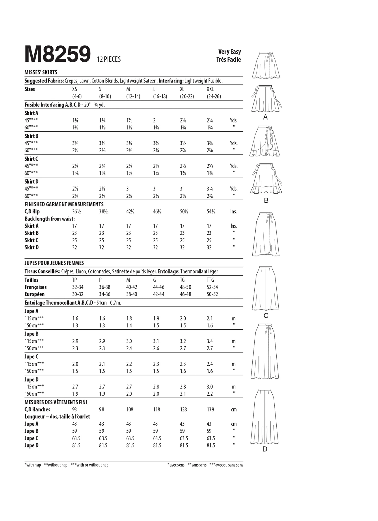 McCall's Sewing Pattern Misses' Skirts 7 McCall's Sewing Pattern Misses' Skirts