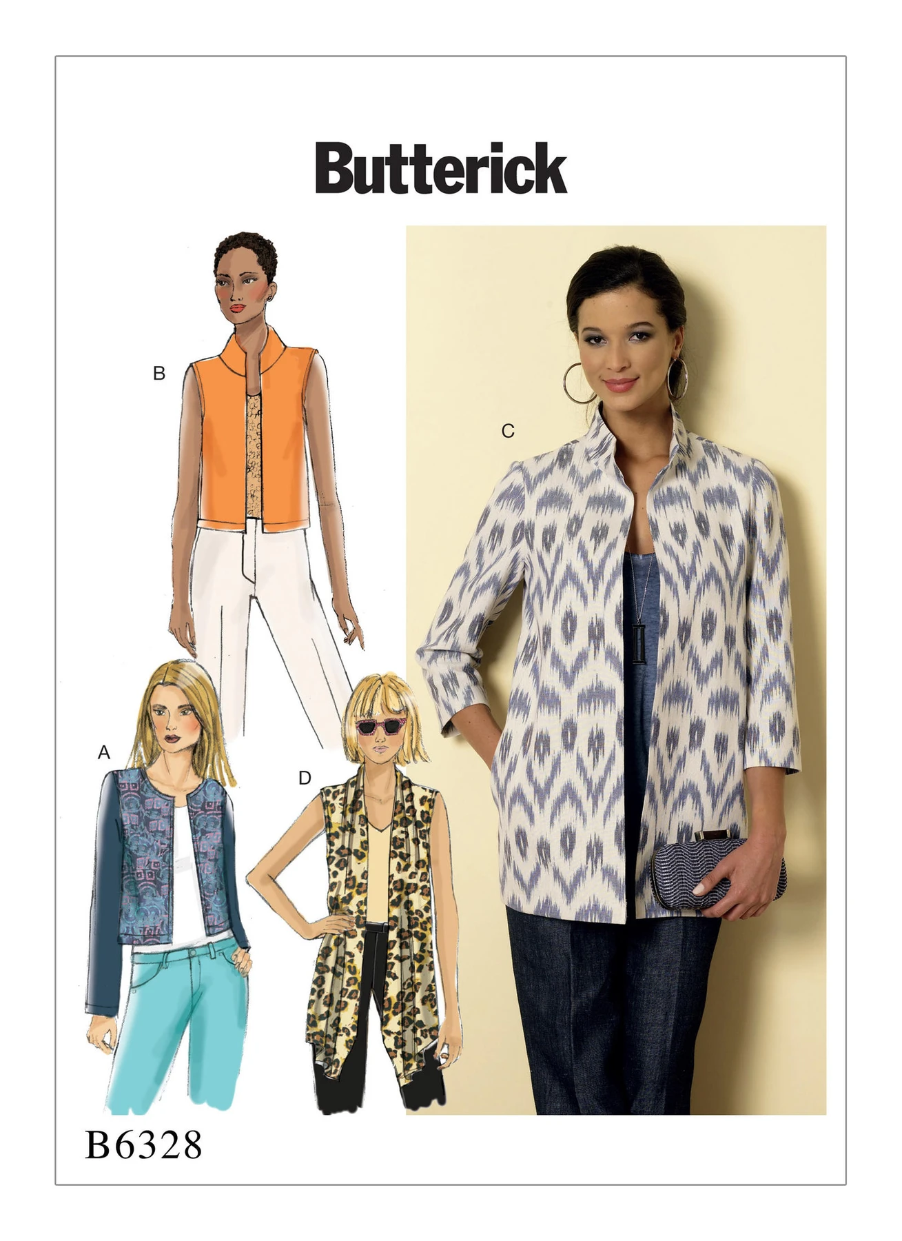 Butterick Sewing Pattern Misses' Open-Front Jackets 1 Butterick Sewing Pattern Misses' Open-Front Jackets