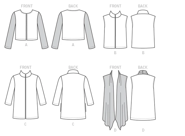 Butterick Sewing Pattern Misses' Open-Front Jackets 7 Butterick Sewing Pattern Misses' Open-Front Jackets