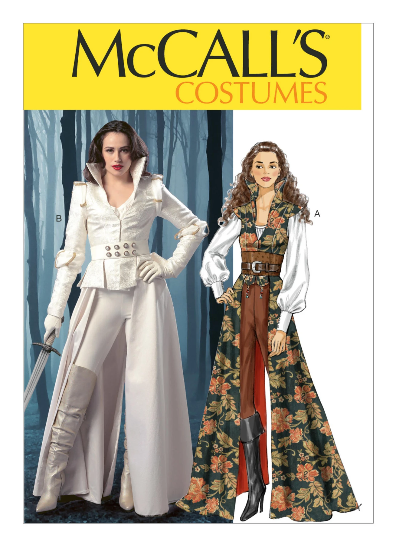 McCall's Sewing Pattern Collared Coat, Top, Corset and Belt 1 McCall's Sewing Pattern Collared Coat, Top, Corset and Belt