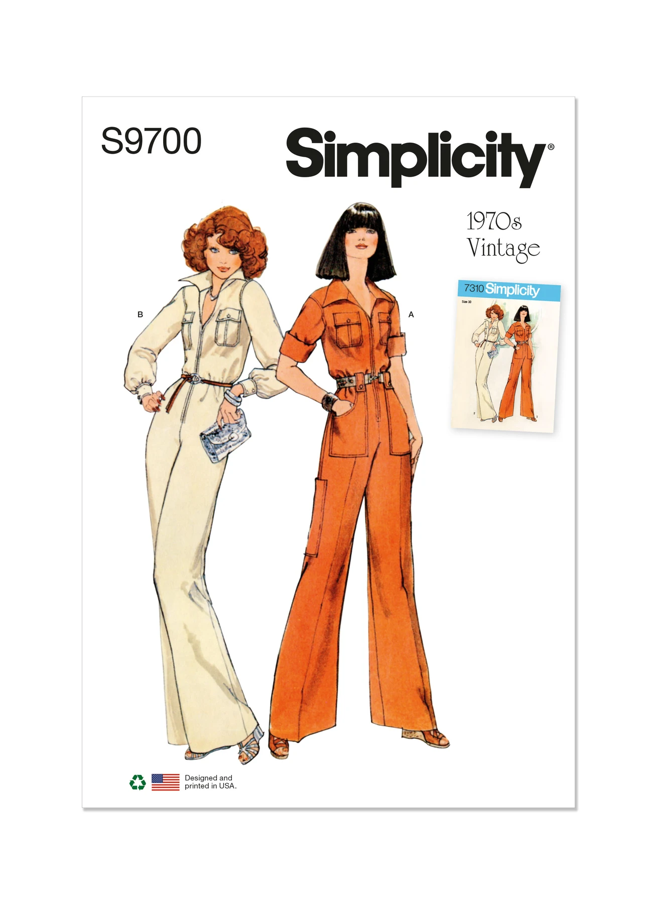 Simplicity Sewing Pattern 1970s Misses' Vintage Jumpsuit 1 Simplicity Sewing Pattern 1970s Misses' Vintage Jumpsuit
