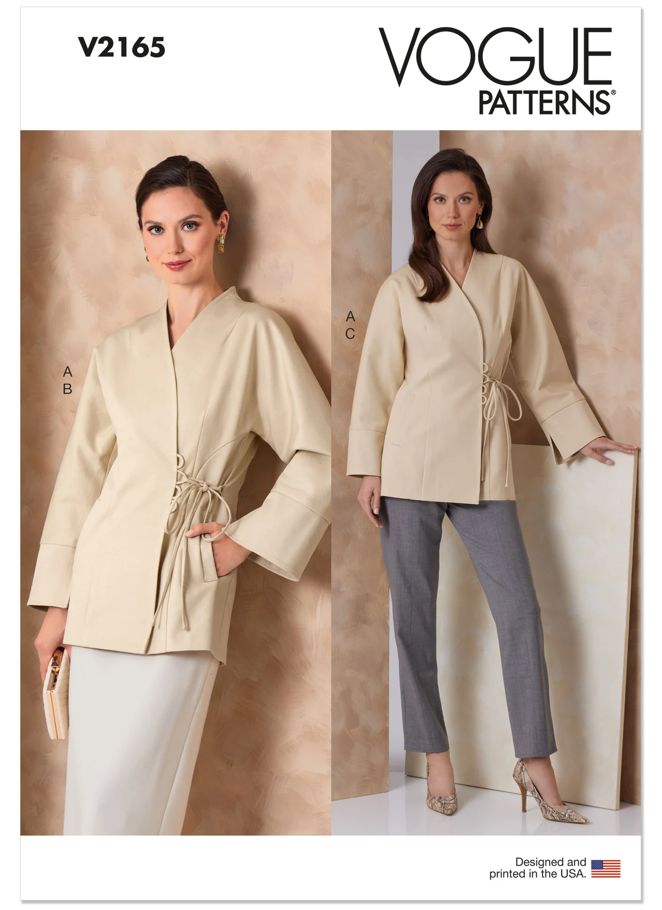 Vogue Patterns Misses' Wrap Jacket, Slim Midi Skirt and Straight Leg Pants (PDF)