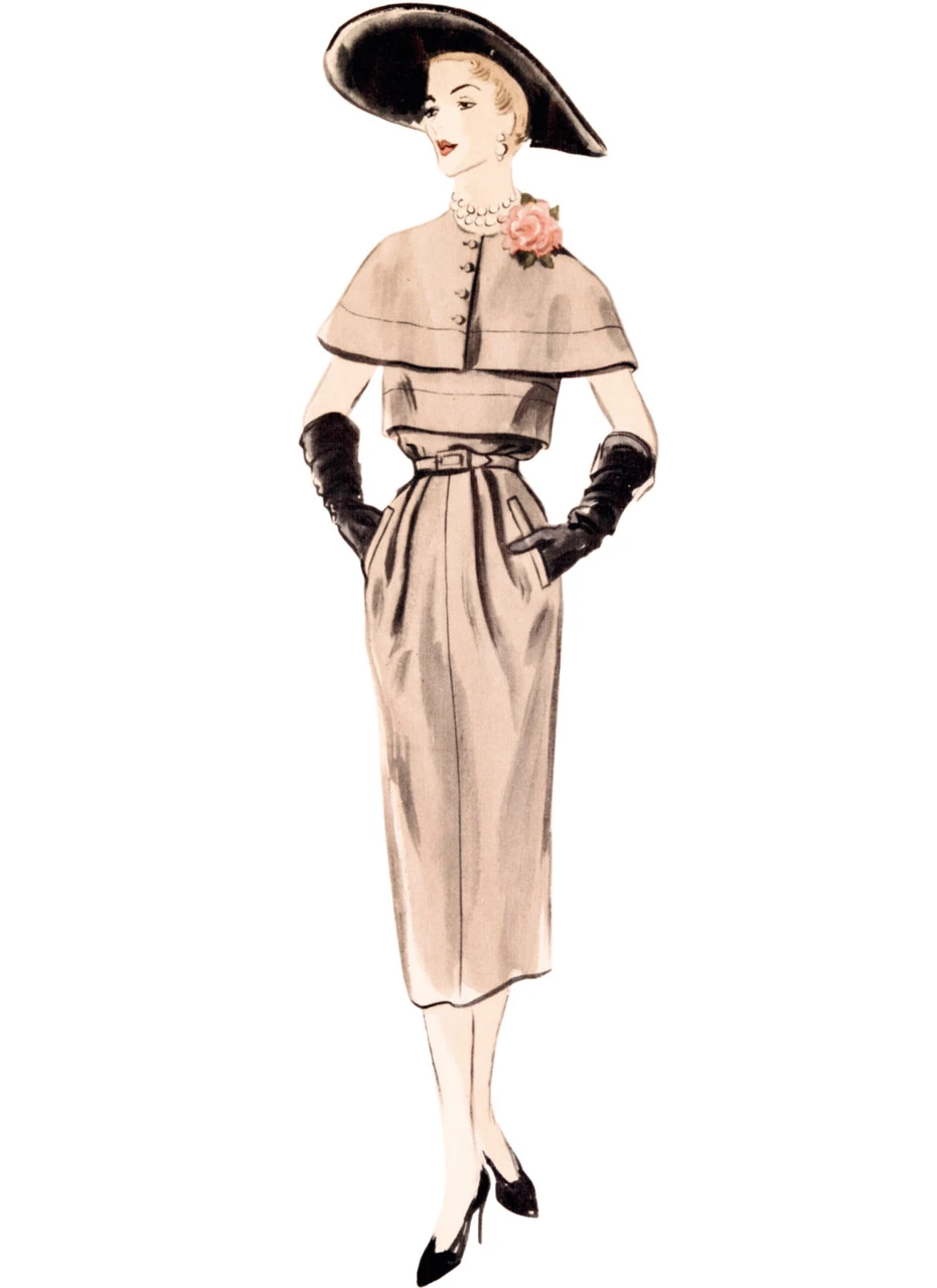 Vogue Patterns 1950s Misses' Dress and Capelet (PDF) 2 Vogue Patterns 1950s Misses' Dress and Capelet (PDF)