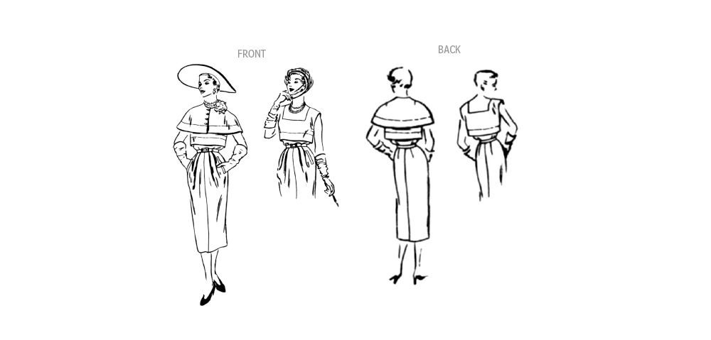 Vogue Patterns 1950s Misses' Dress and Capelet (PDF) 7 Vogue Patterns 1950s Misses' Dress and Capelet (PDF)