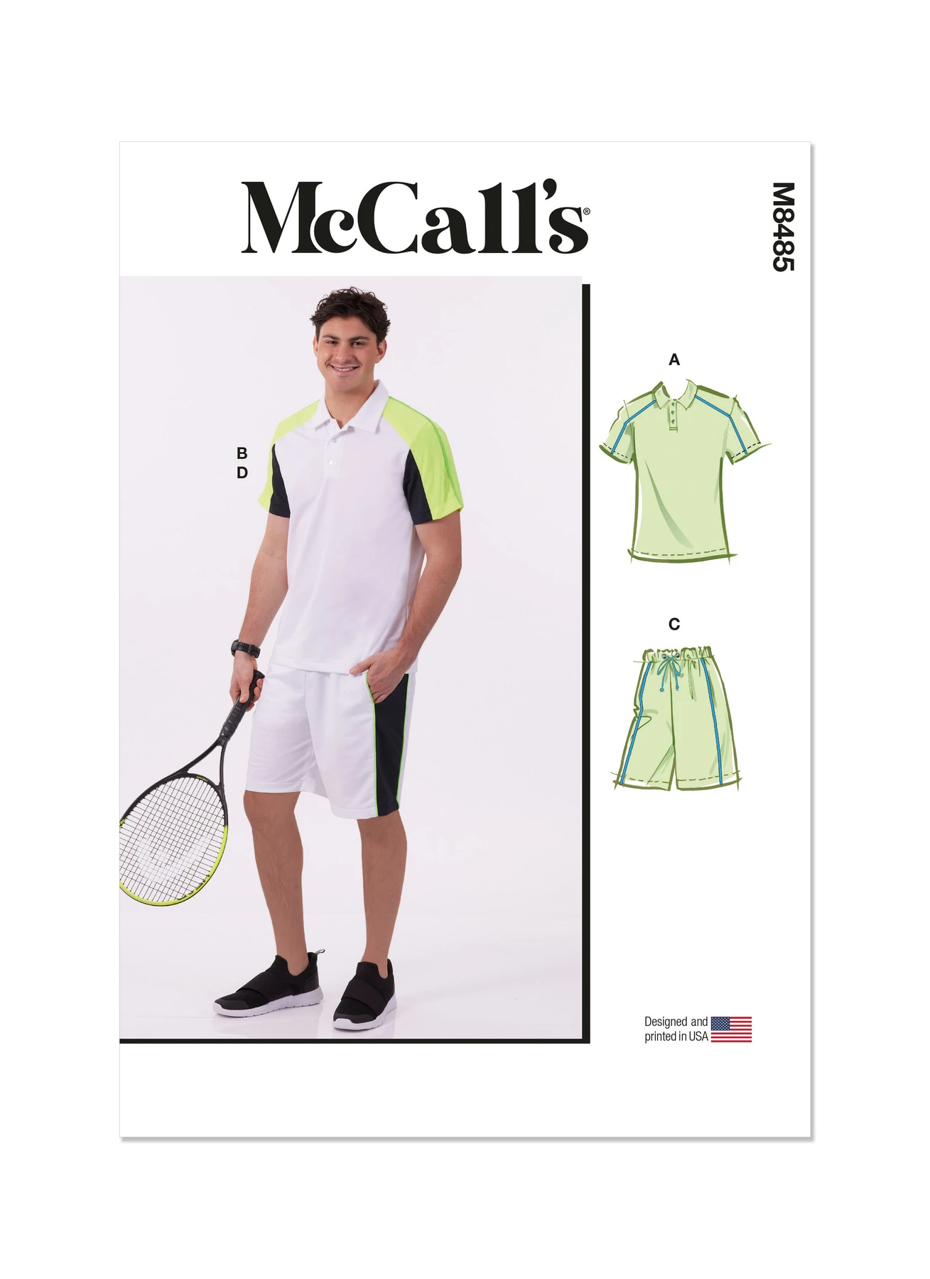 McCall's Sewing Pattern Men's Knit Tops and Shorts (PDF) 1 McCall's Sewing Pattern Men's Knit Tops and Shorts (PDF)