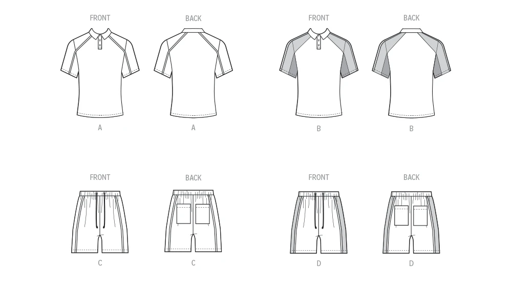 McCall's Sewing Pattern Men's Knit Tops and Shorts (PDF) 9 McCall's Sewing Pattern Men's Knit Tops and Shorts (PDF)