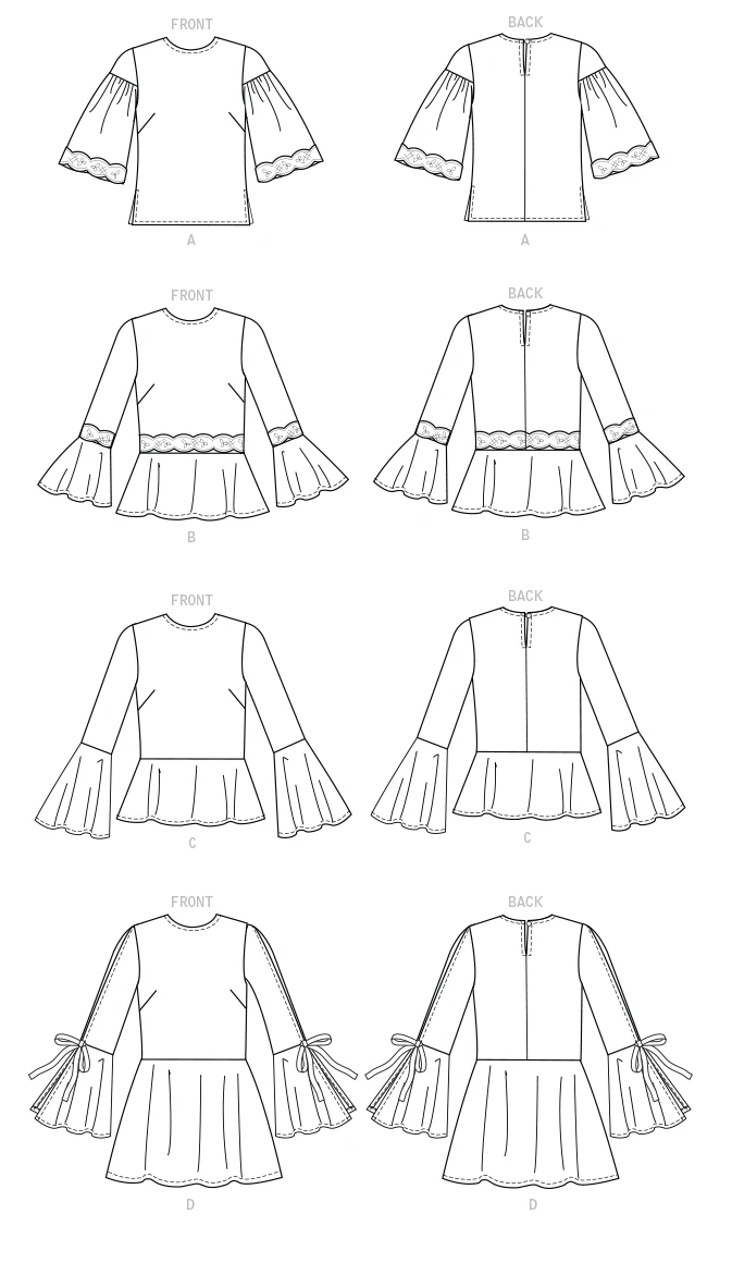 Butterick Sewing Pattern Misses' Top (PDF) 9 Butterick Sewing Pattern Misses' Top (PDF)