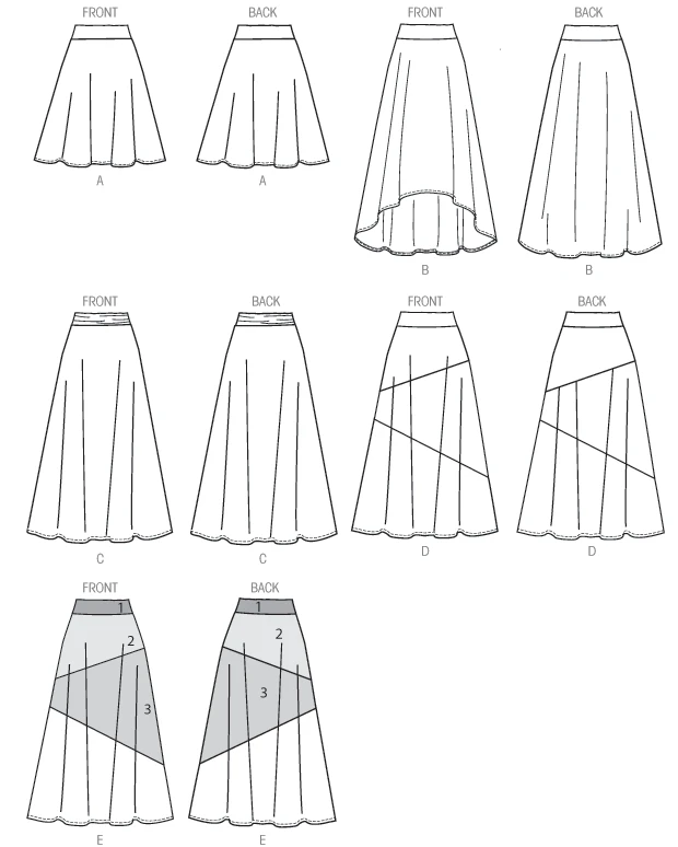 McCall's Sewing Pattern Misses' Knit Skirts (PDF) 10 McCall's Sewing Pattern Misses' Knit Skirts (PDF)