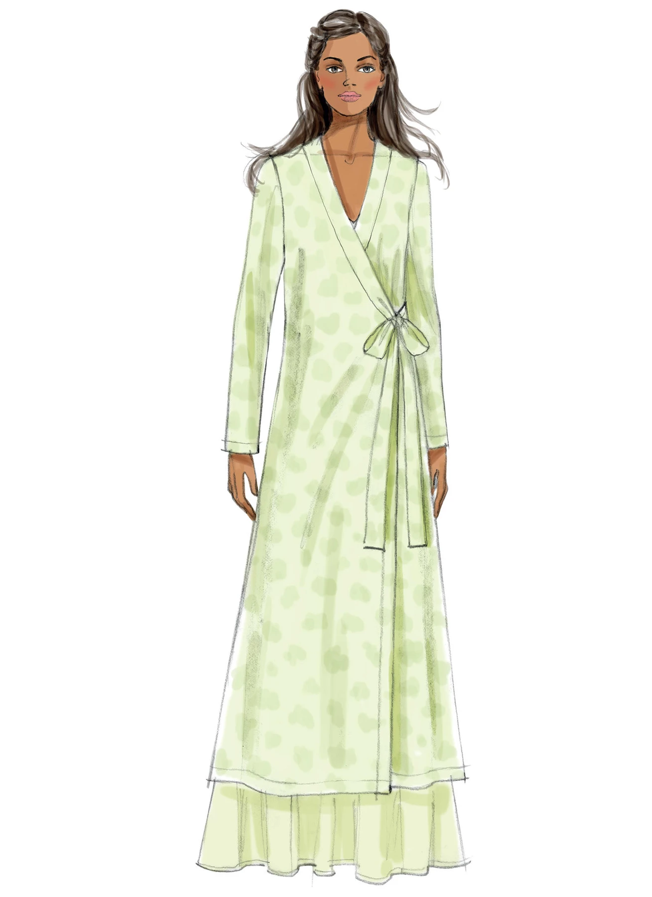 Butterick Sewing Pattern Misses' Side-Tie Robe, Top, Gown, Pants and Drawstring Bag (PDF) 5 Butterick Sewing Pattern Misses' Side-Tie Robe, Top, Gown, Pants and Drawstring Bag (PDF)