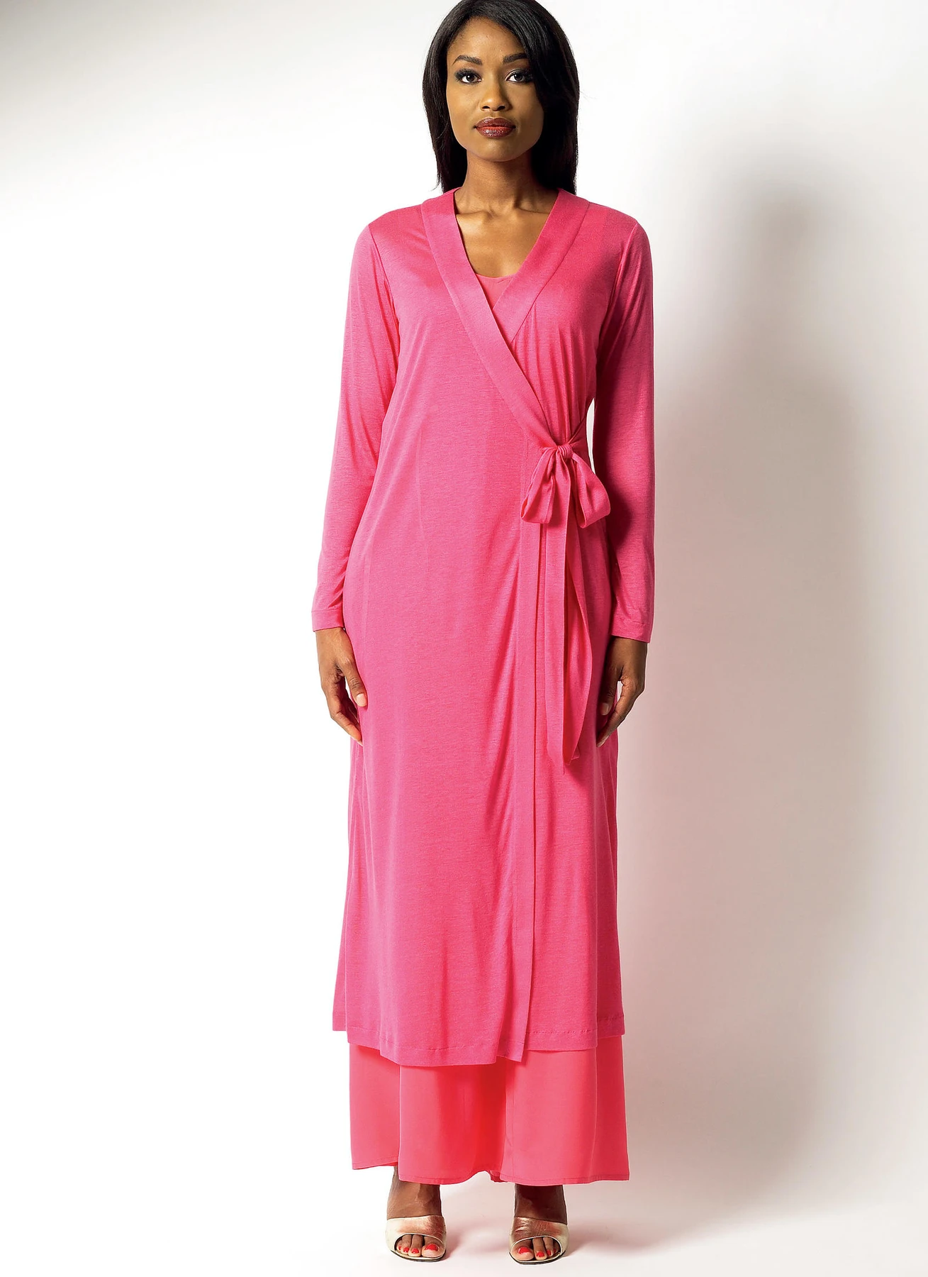 Butterick Sewing Pattern Misses' Side-Tie Robe, Top, Gown, Pants and Drawstring Bag (PDF) 8 Butterick Sewing Pattern Misses' Side-Tie Robe, Top, Gown, Pants and Drawstring Bag (PDF)