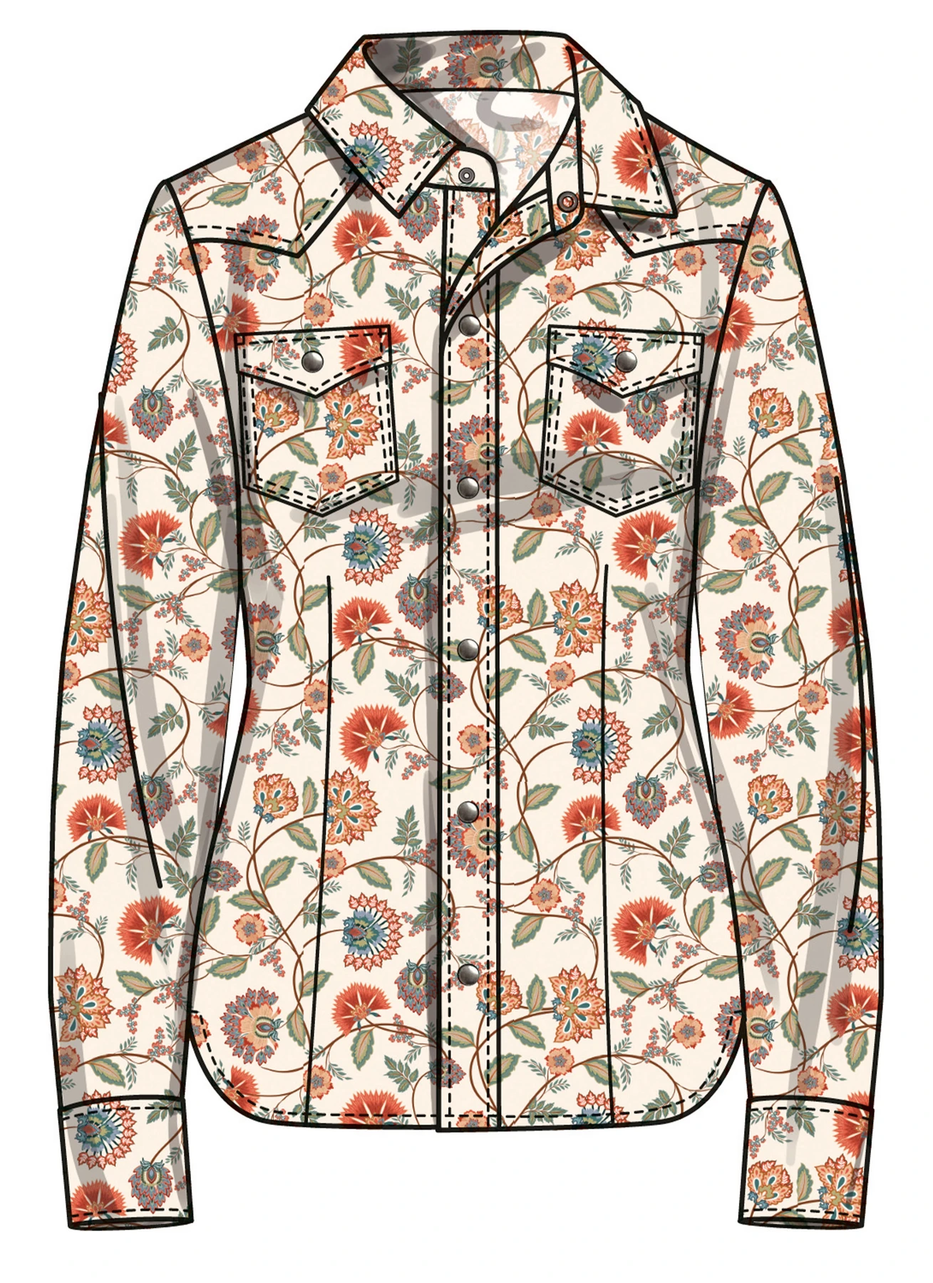 Simplicity Sewing Pattern Unisex Western Style Shirt (PDF) 4 Simplicity Sewing Pattern Unisex Western Style Shirt (PDF)