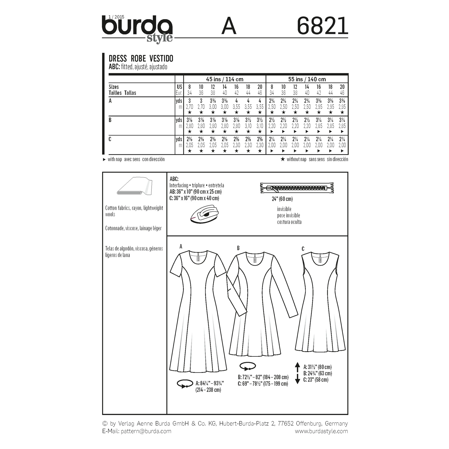 Burda Style Sewing Pattern Dresses
