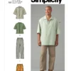 Simplicity Sewing Pattern Men's Shirt In Two Lengths, Pants & Shorts 10 Simplicity Sewing Pattern Men's Shirt In Two Lengths, Pants & Shorts